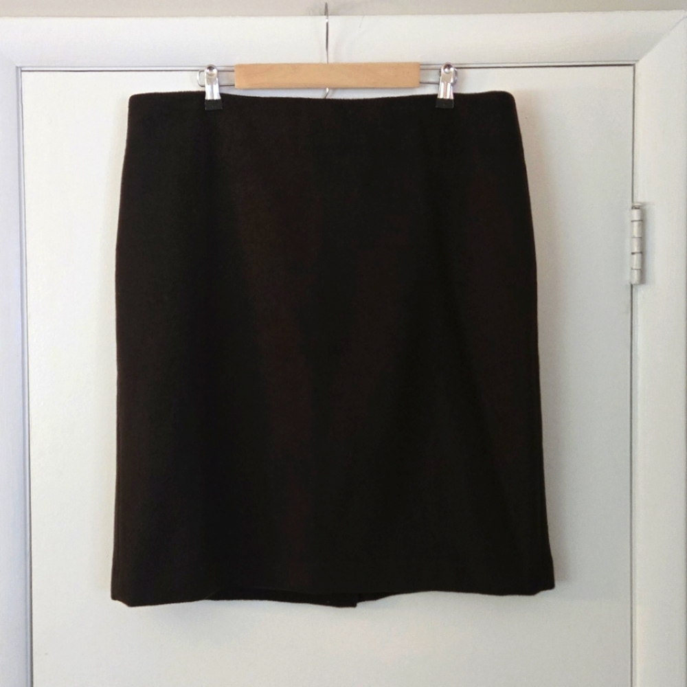 NWT Talbots Brown Wool Blend Pencil Skirt Size 18